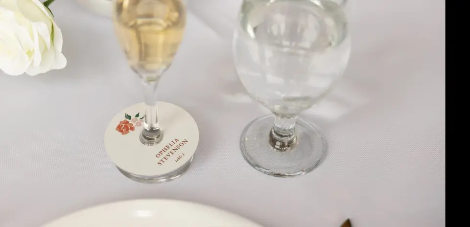 Wine Glass Stem Place Cards