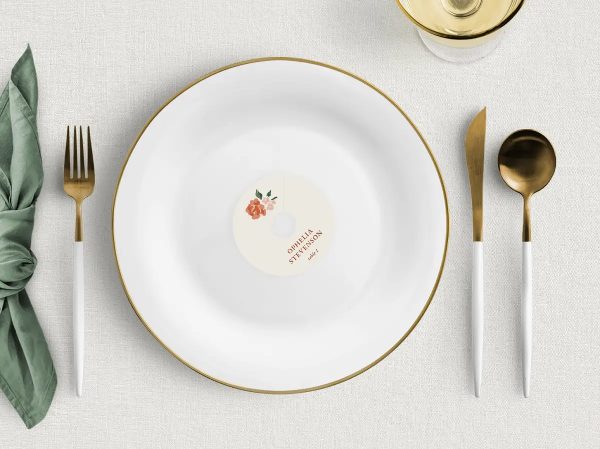 Wine Glass Stem Place Cards