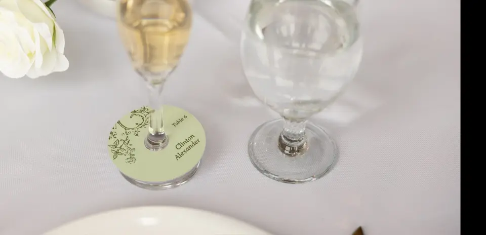 Wine Glass Stem Place Cards