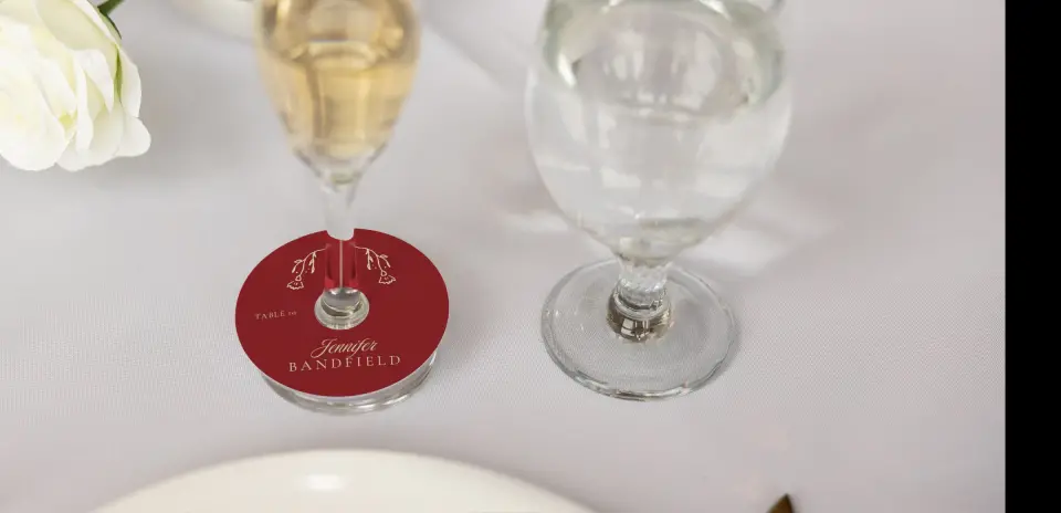 Wine Glass Stem Place Cards