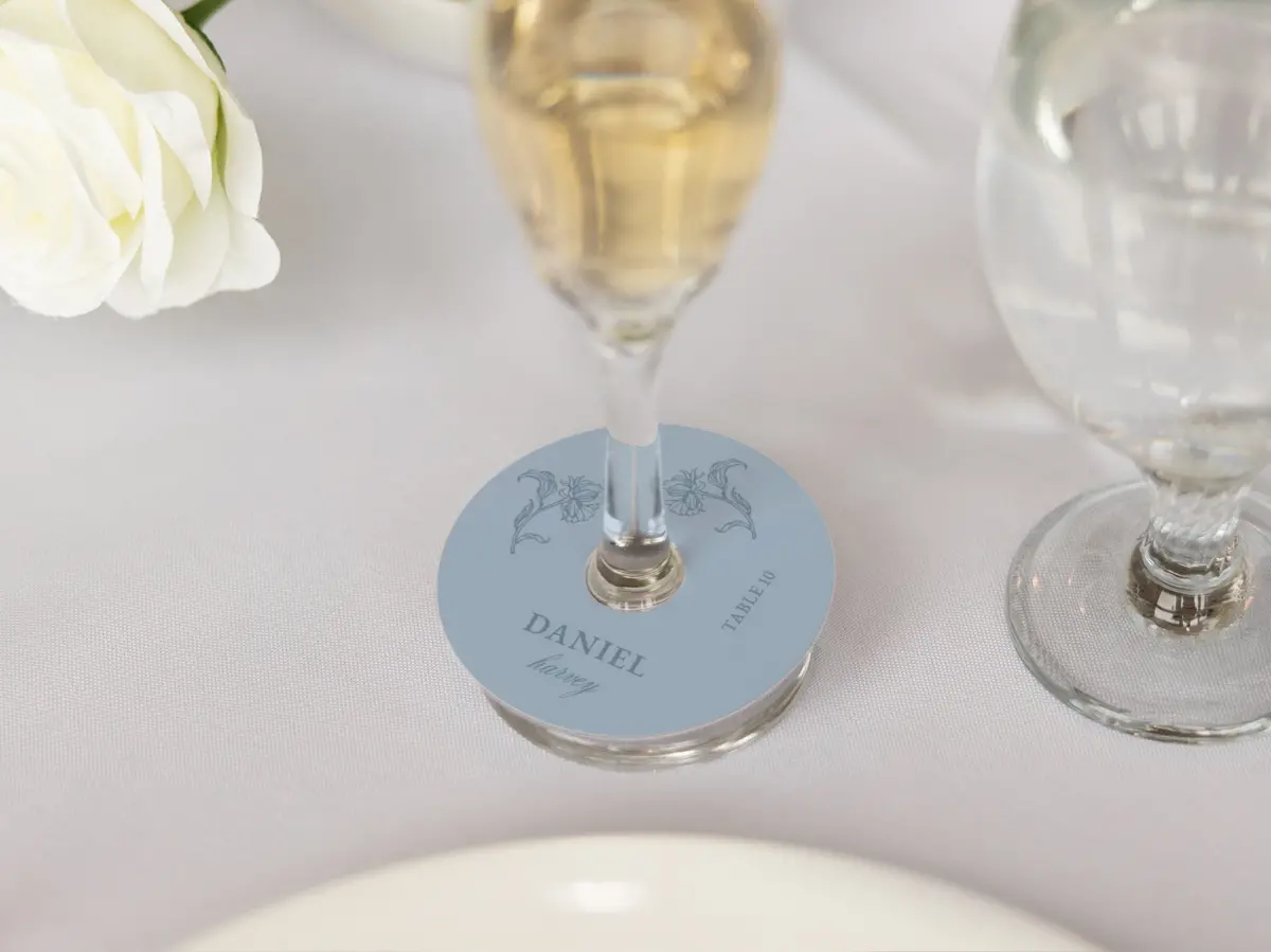 Wine Glass Stem Place Cards