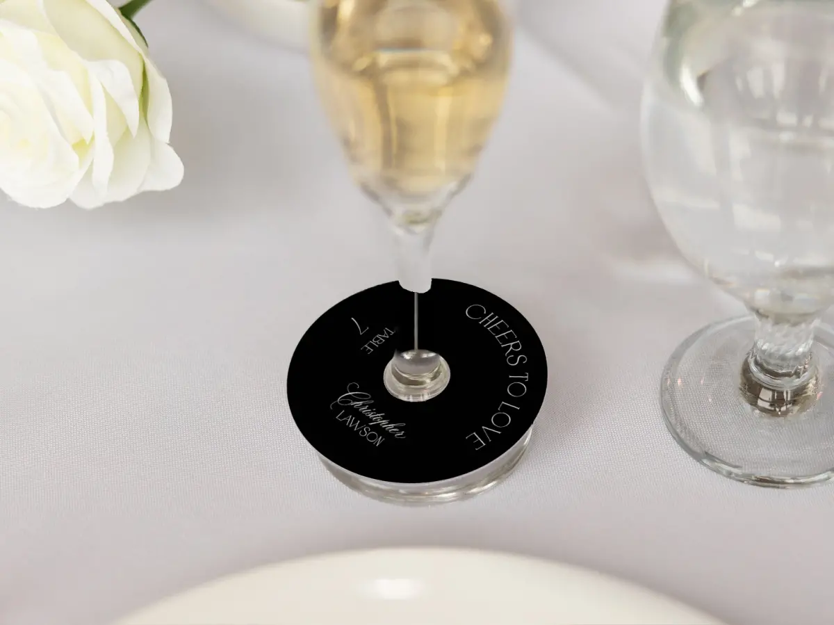 Wine Glass Stem Place Cards