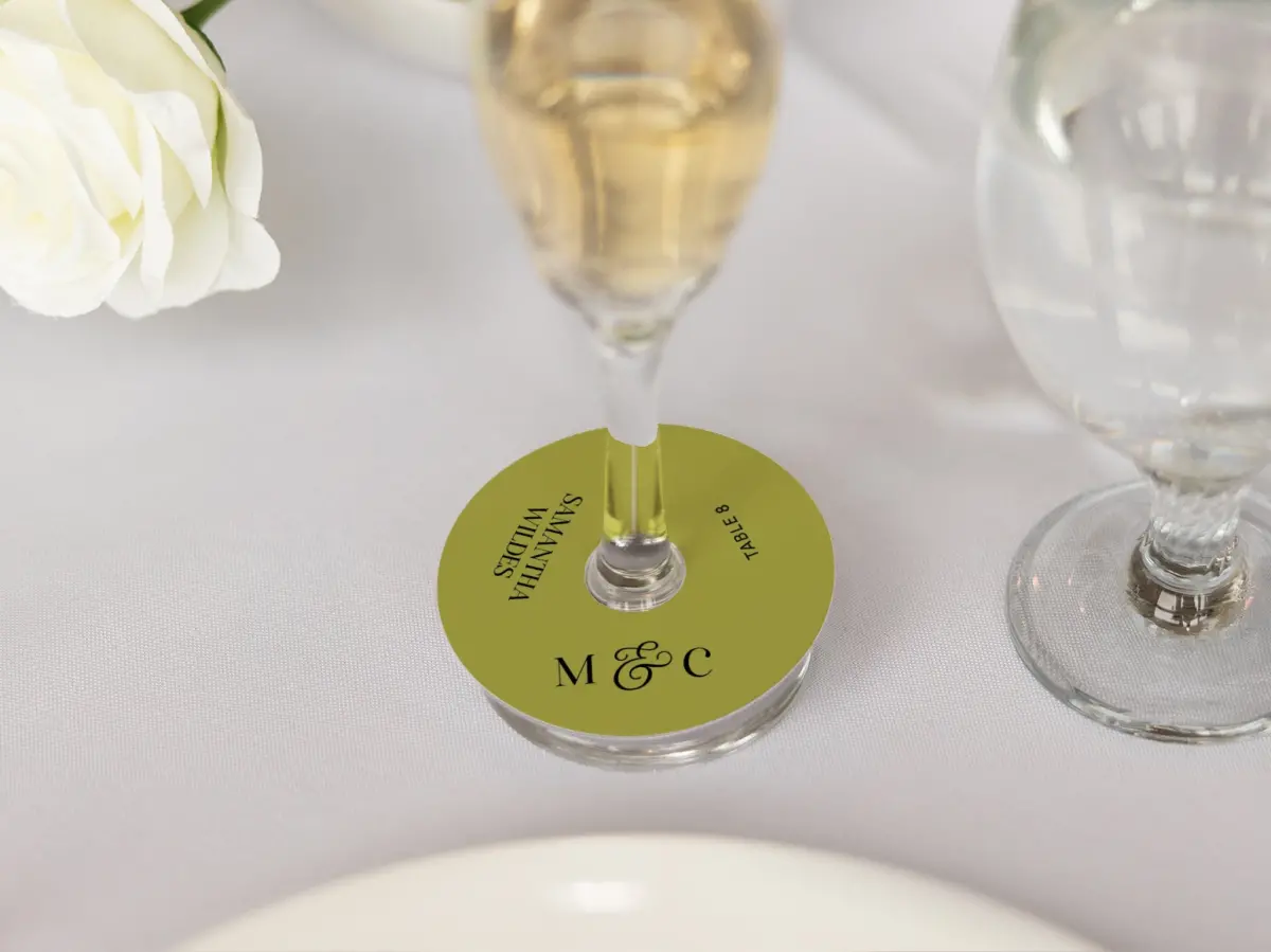 Wine Glass Stem Place Cards