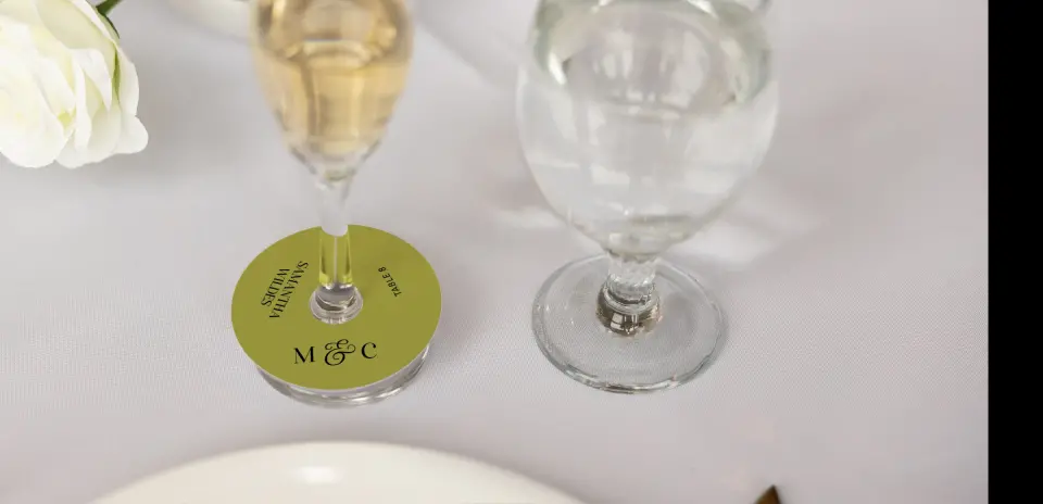 Wine Glass Stem Place Cards