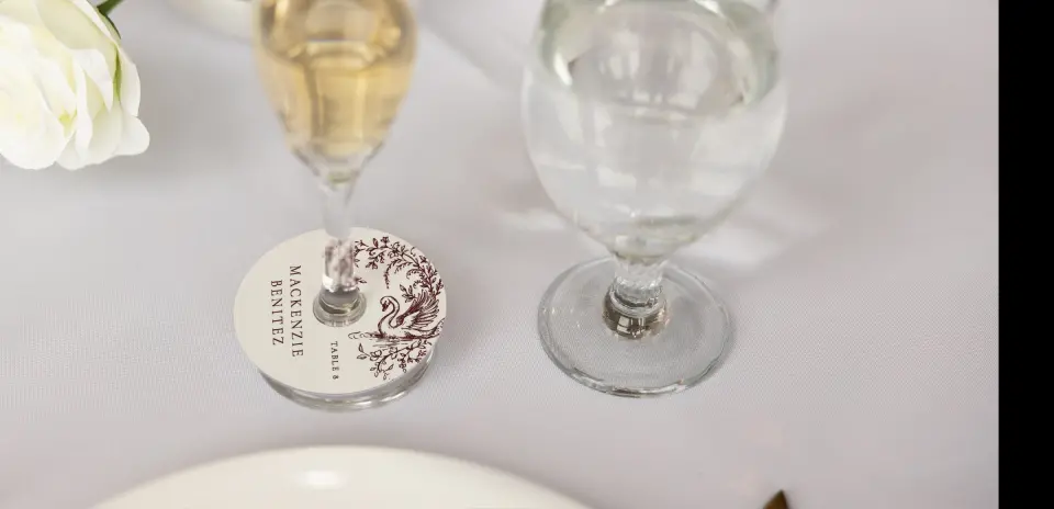 Wine Glass Stem Place Cards