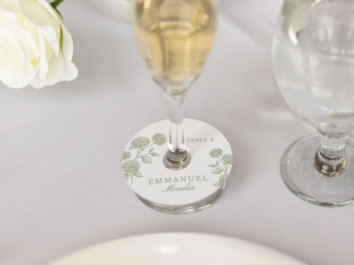 Wine Glass Stem Place Cards