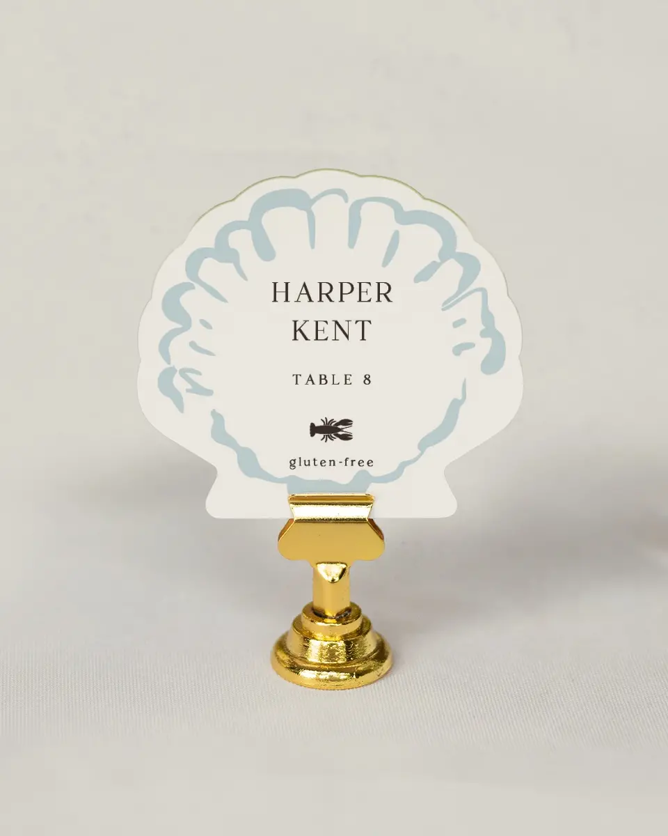 This is a 3" x 3.25" Wedding Place Card called Beacon of Love printed in full color on Premium Smooth paper