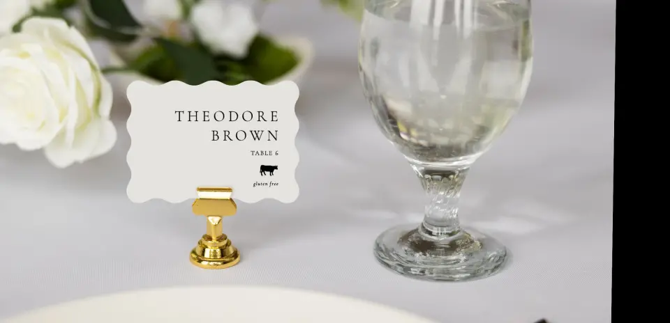 Wavy Place Cards