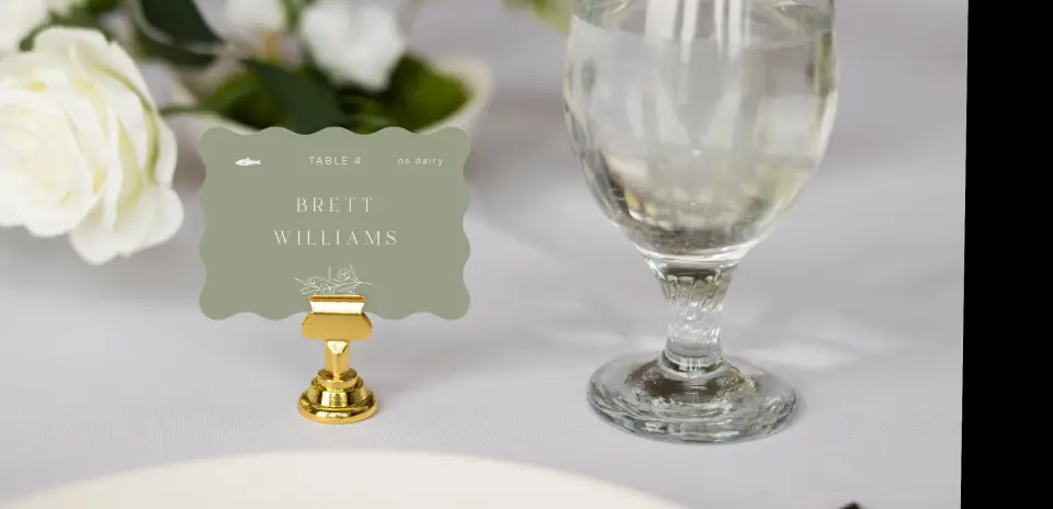 Wavy Place Cards