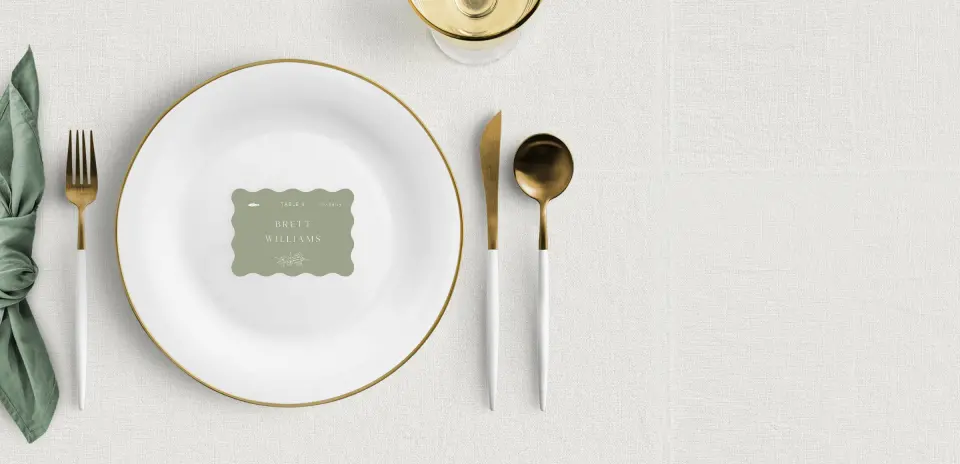 Wavy Place Cards