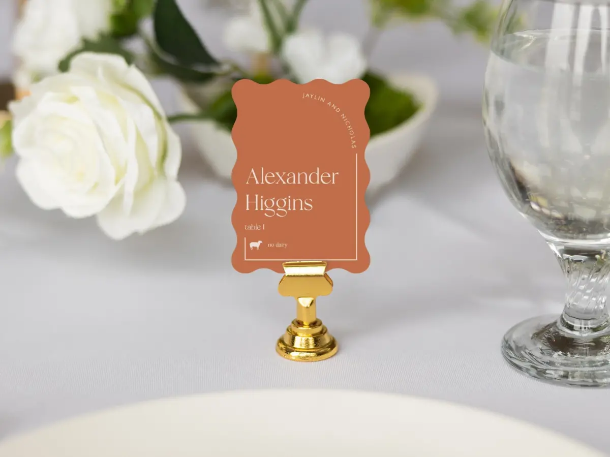 Wavy Place Cards