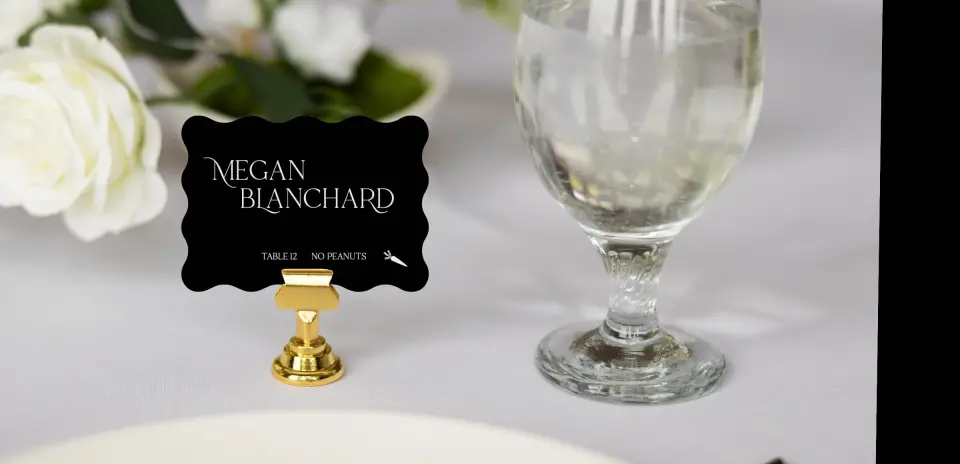 Wavy Place Cards