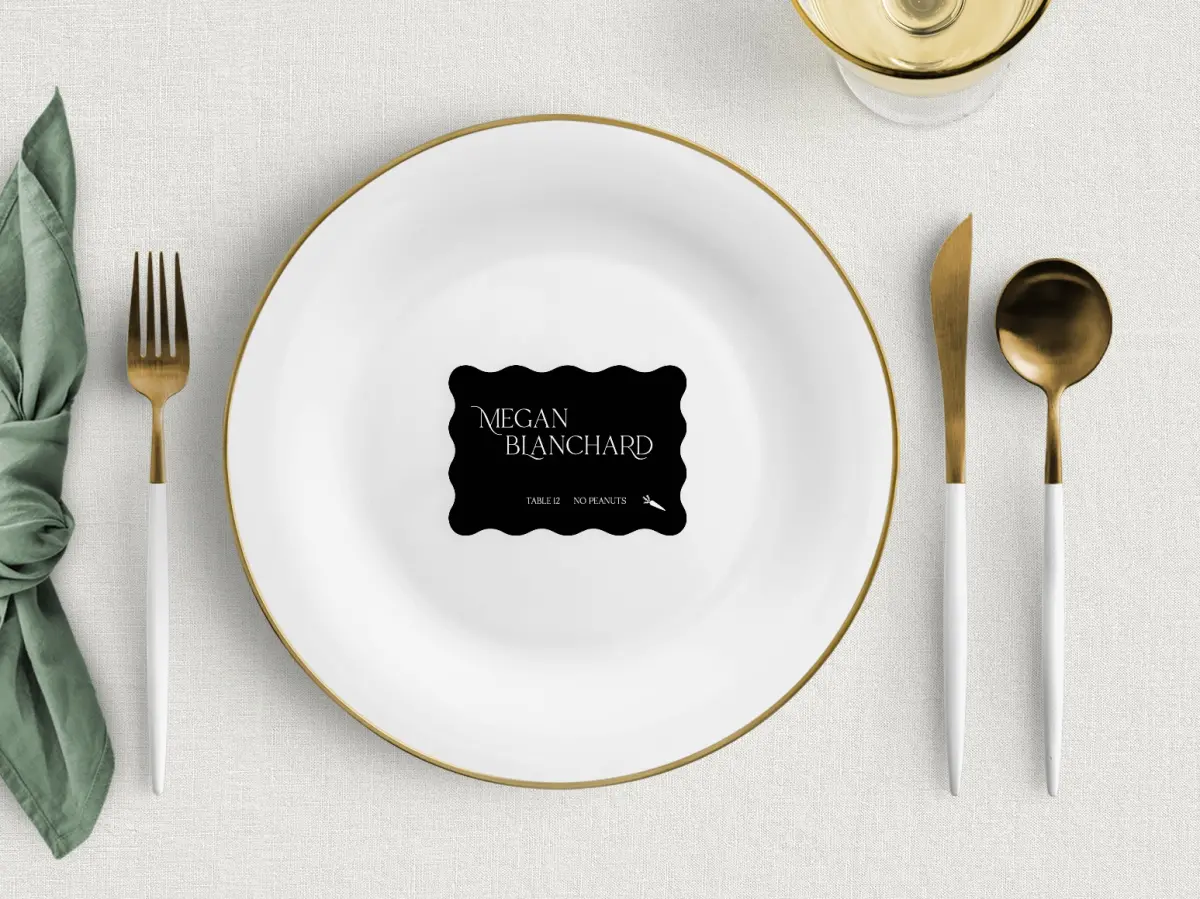 Wavy Place Cards