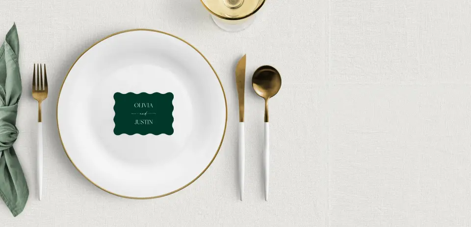 Wavy Place Cards