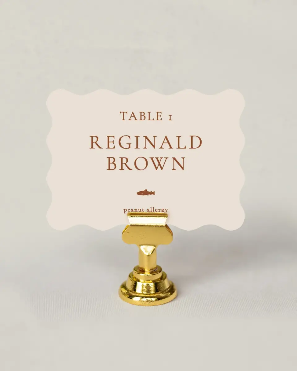 This is a 2.5" x 3.5" Wedding Place Card called The Kyleigh printed in full color on Premium Smooth paper