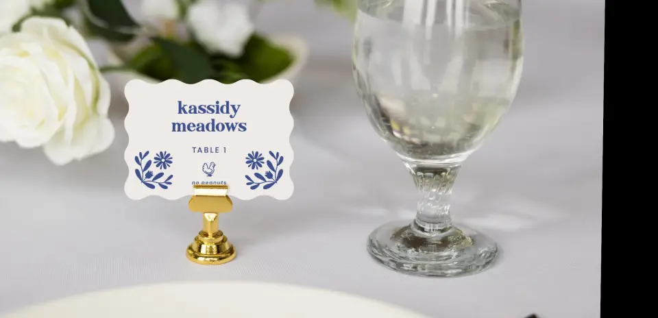 Wavy Place Cards