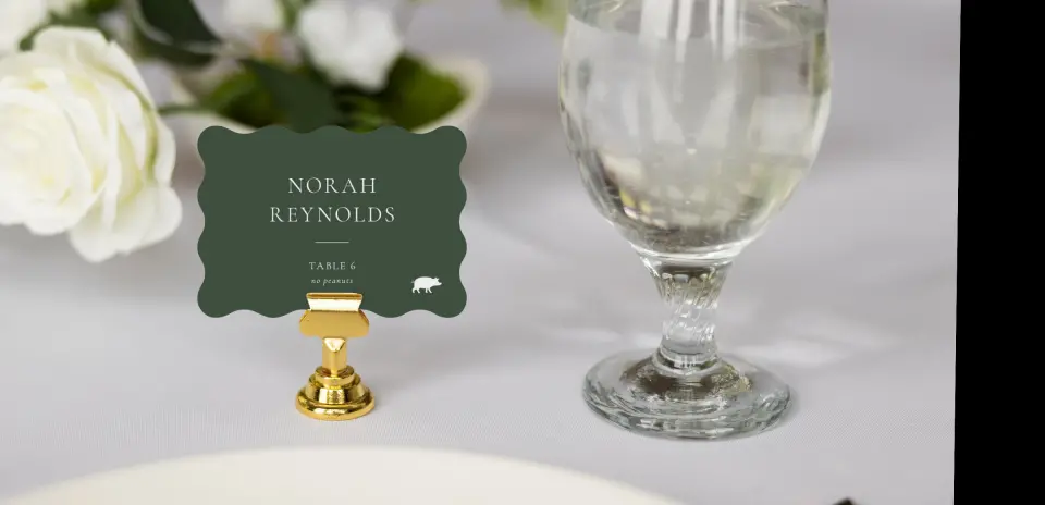 Wavy Place Cards