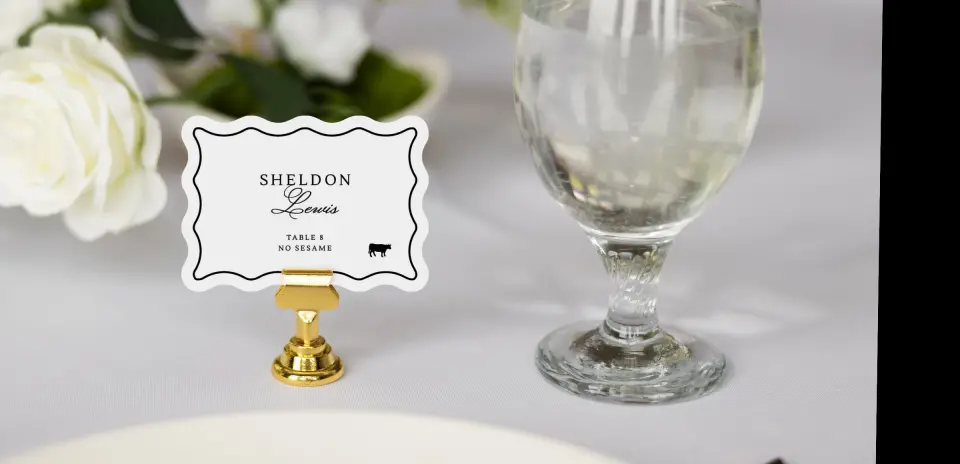 Wavy Place Cards