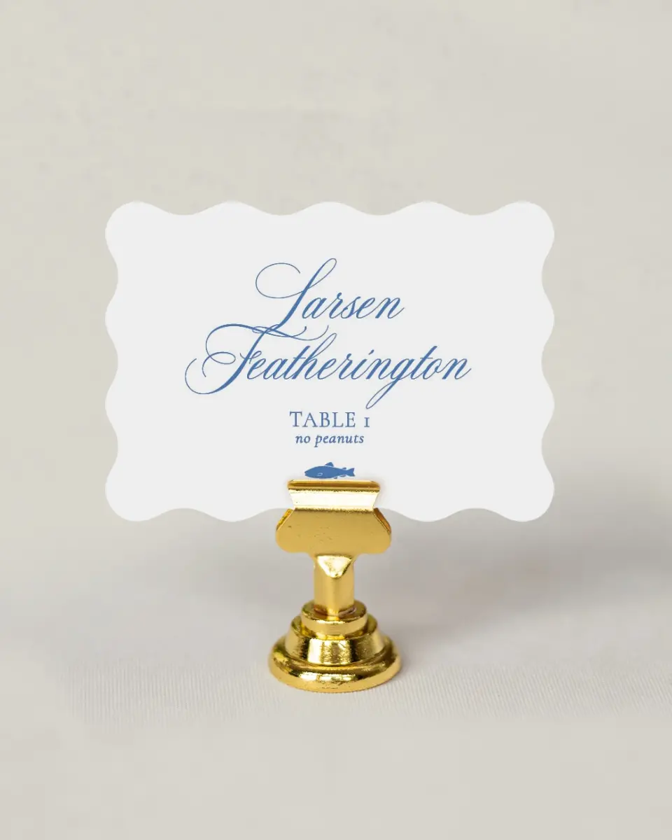 This is a 2.5" x 3.5" Wedding Place Card called Bradley printed in full color on Premium Smooth paper