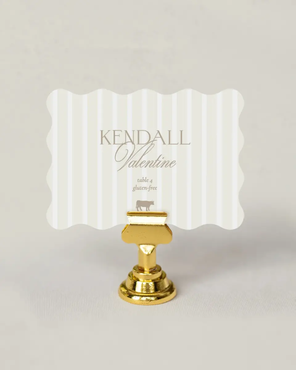 This is a 2.5" x 3.5" Wedding Place Card called Kensington printed in full color on Premium Smooth paper
