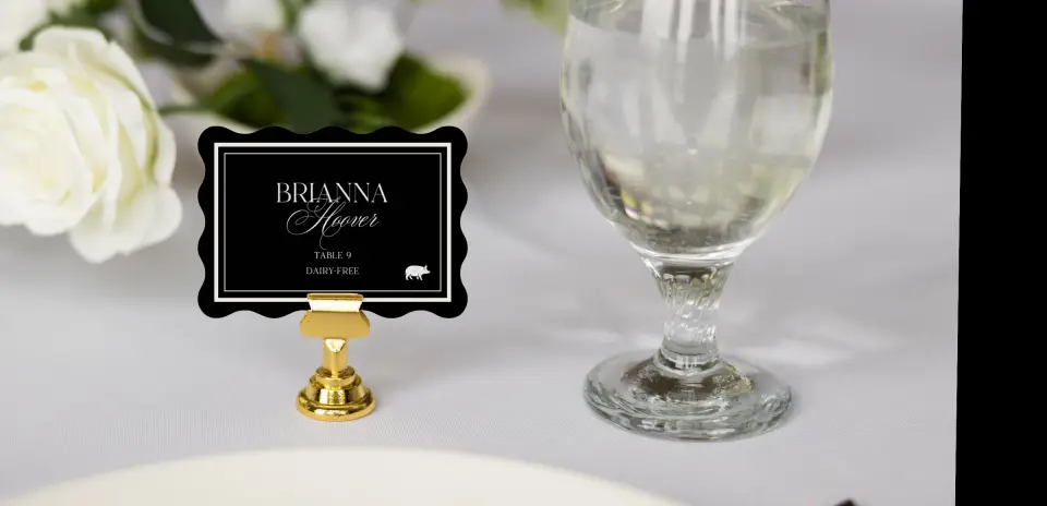 Wavy Place Cards