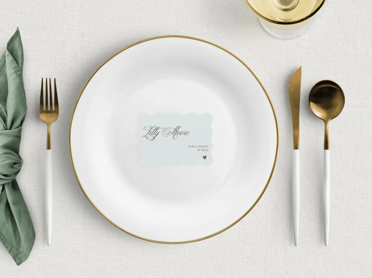Wavy Place Cards