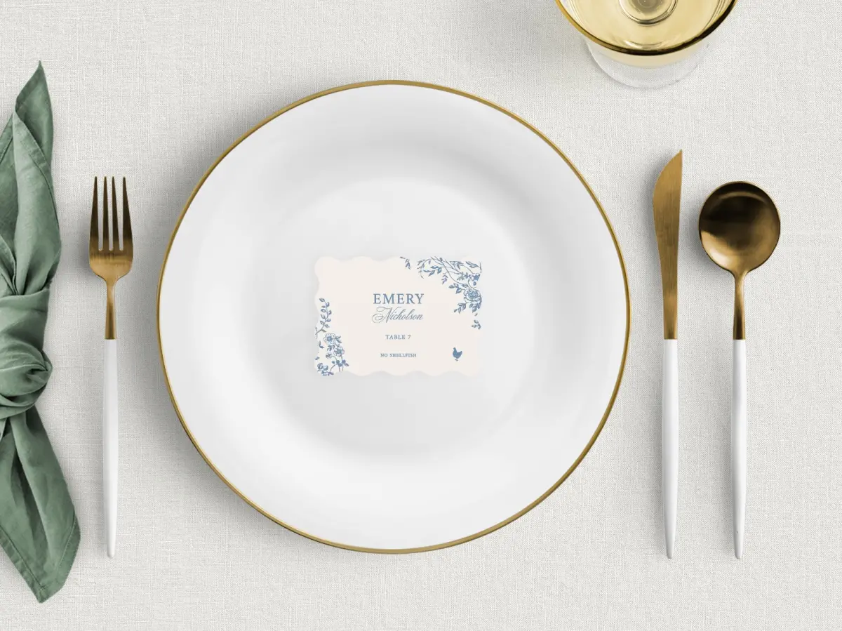 Wavy Place Cards
