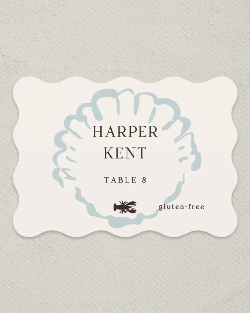 This is a 2.5" x 3.5" Wedding Place Card called Beacon of Love printed in full color on Premium Smooth paper