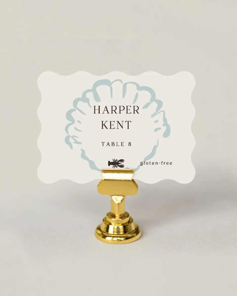 This is a 2.5" x 3.5" Wedding Place Card called Beacon of Love printed in full color on Premium Smooth paper