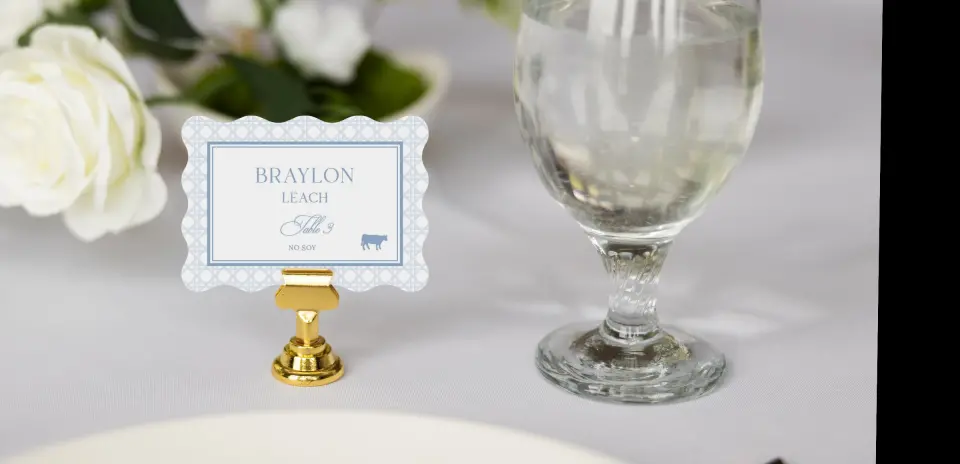 Wavy Place Cards