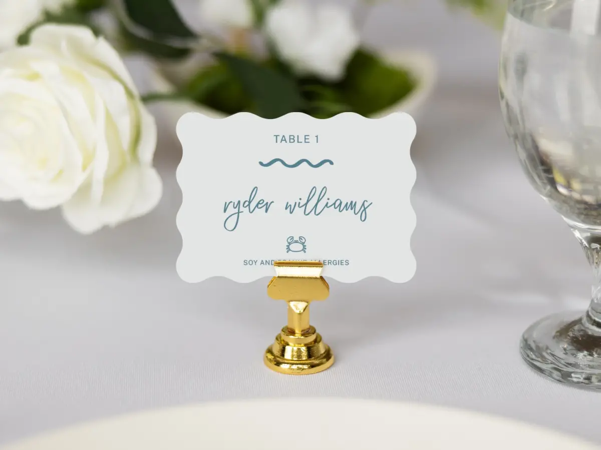 Wavy Place Cards