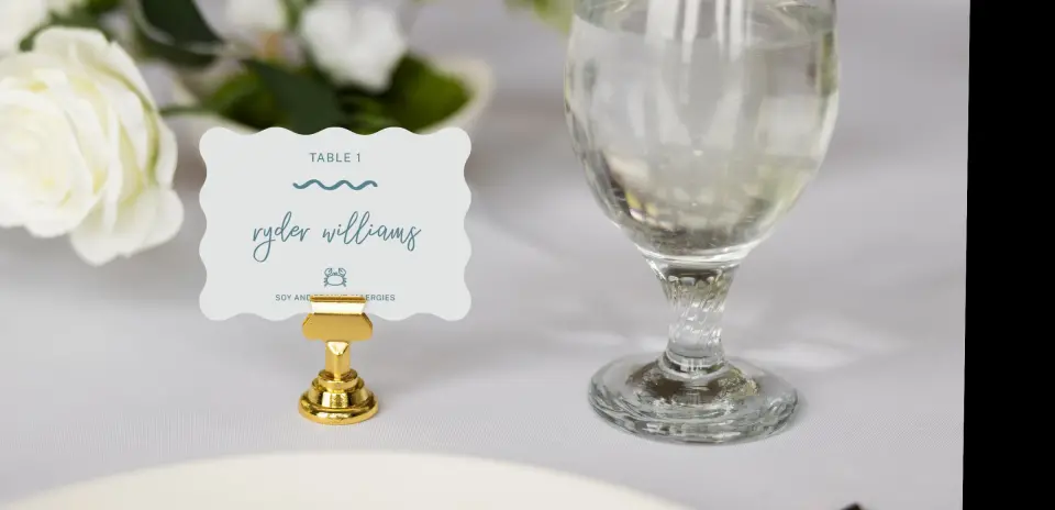 Wavy Place Cards