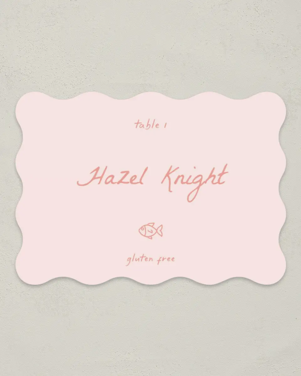 This is a 2.5" x 3.5" Wedding Place Card called Maritime Vows printed in full color on Premium Smooth paper