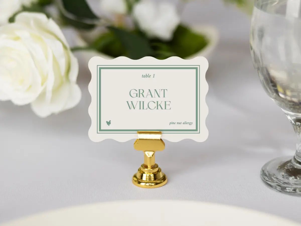 Wavy Place Cards