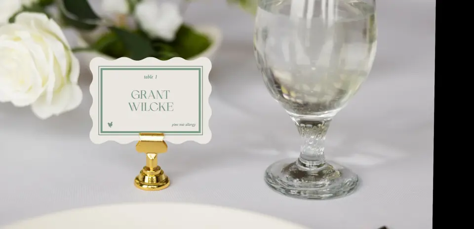 Wavy Place Cards