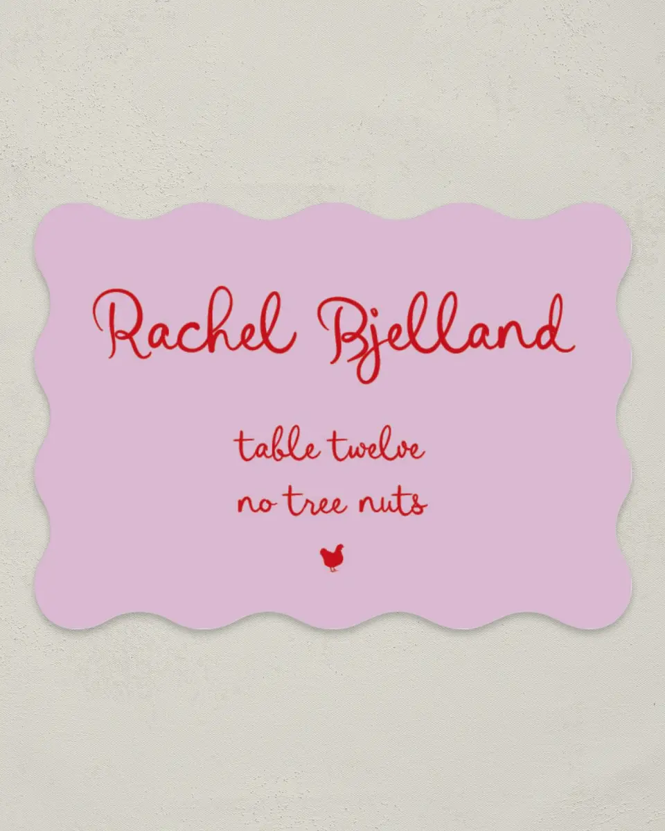 This is a 2.5" x 3.5" Wedding Place Card called Flourishing Love printed in full color on Premium Smooth paper
