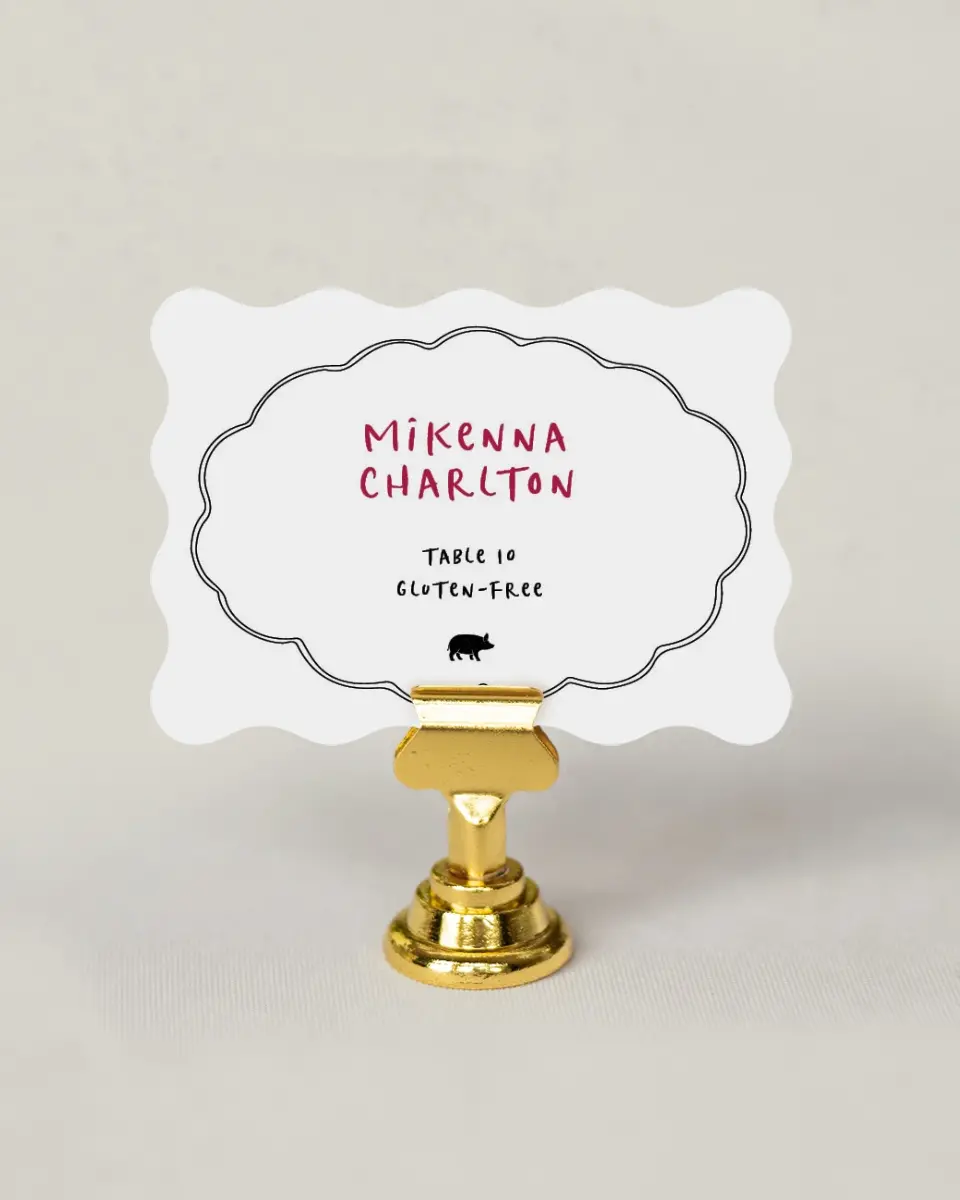 This is a 2.5" x 3.5" Wedding Place Card called Love Dove printed in full color on Premium Smooth paper