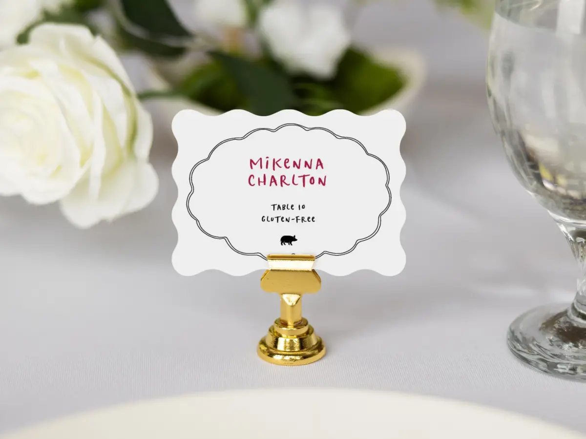 Wavy Place Cards