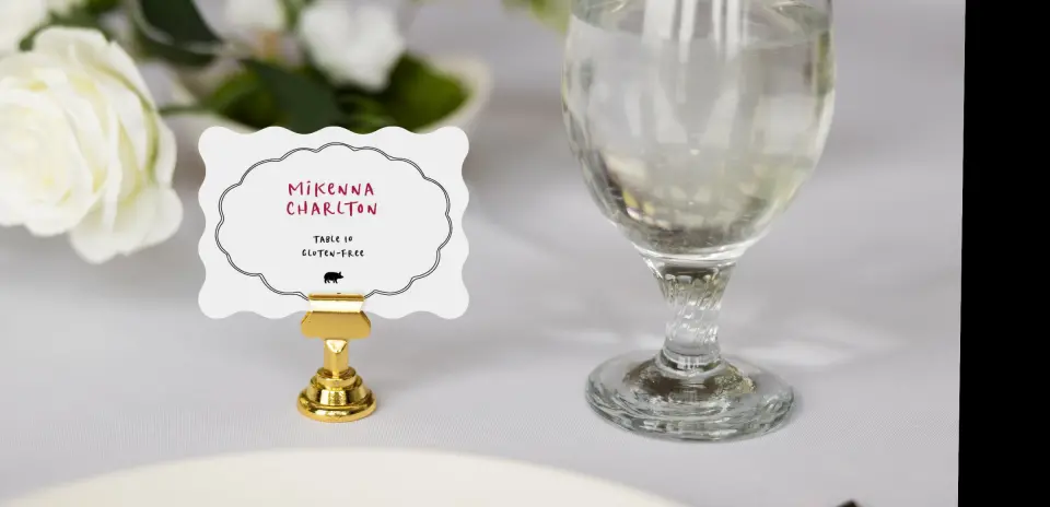 Wavy Place Cards
