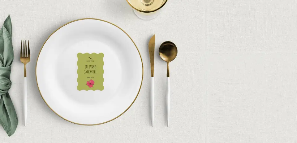 Wavy Place Cards