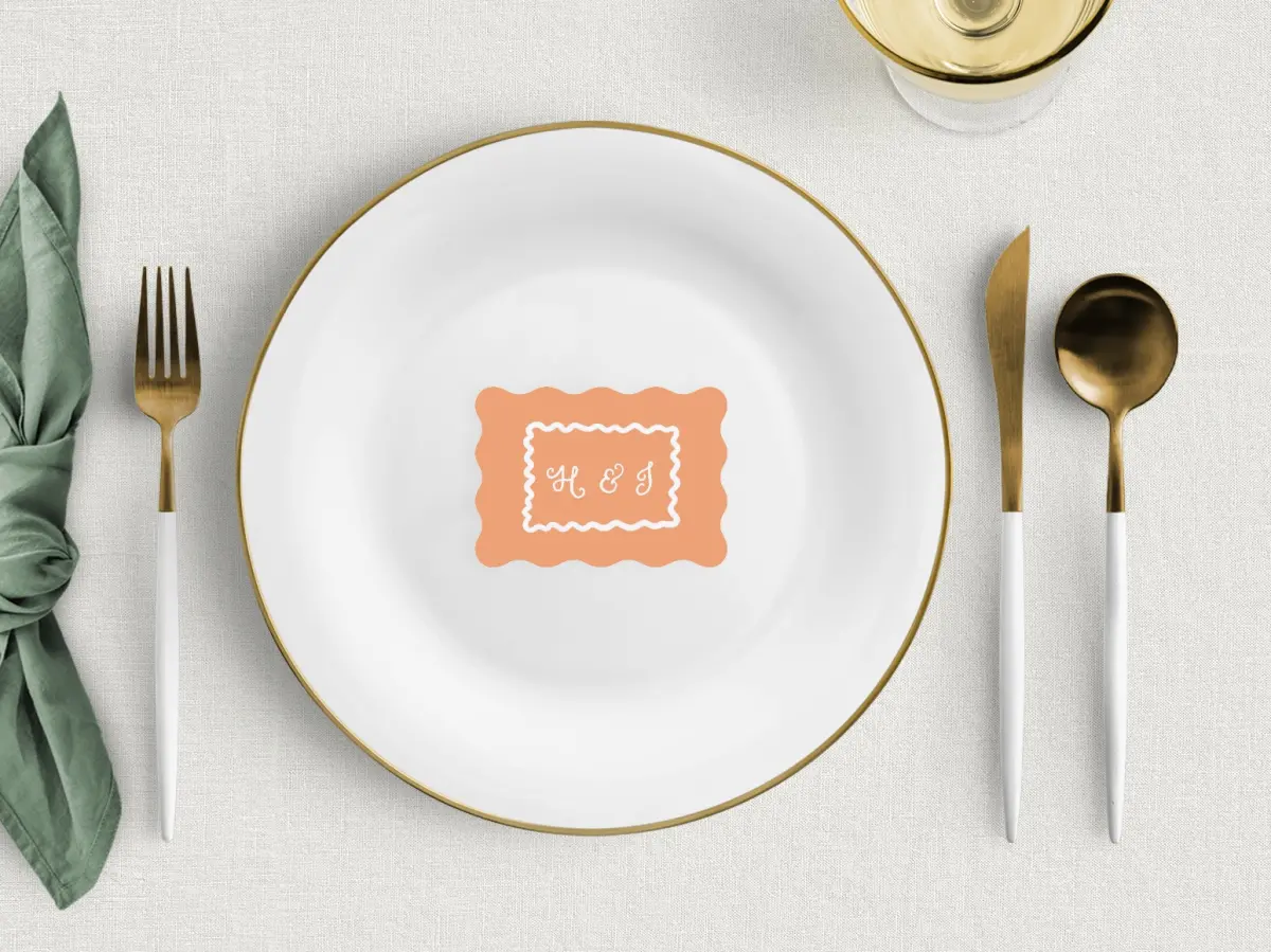 Wavy Place Cards
