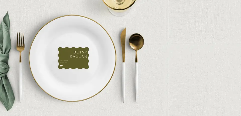 Wavy Place Cards