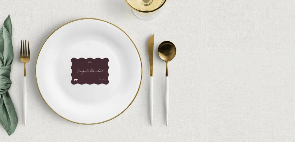 Wavy Place Cards