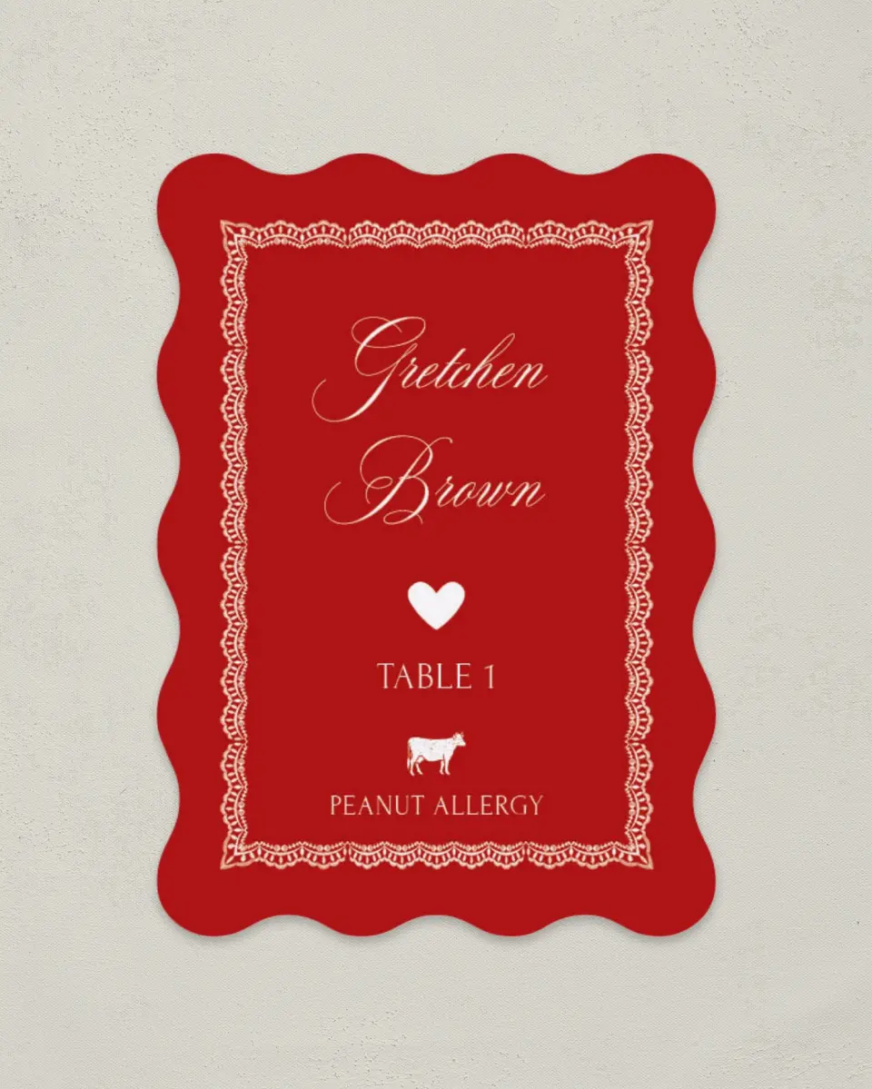 This is a 2.5" x 3.5" Wedding Place Card called Elevated Vegas printed in full color on Premium Smooth paper
