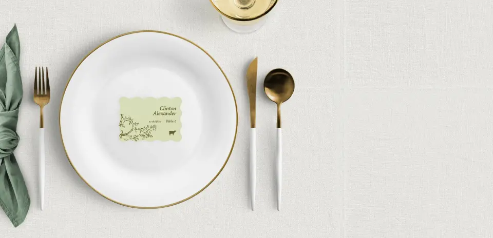 Wavy Place Cards