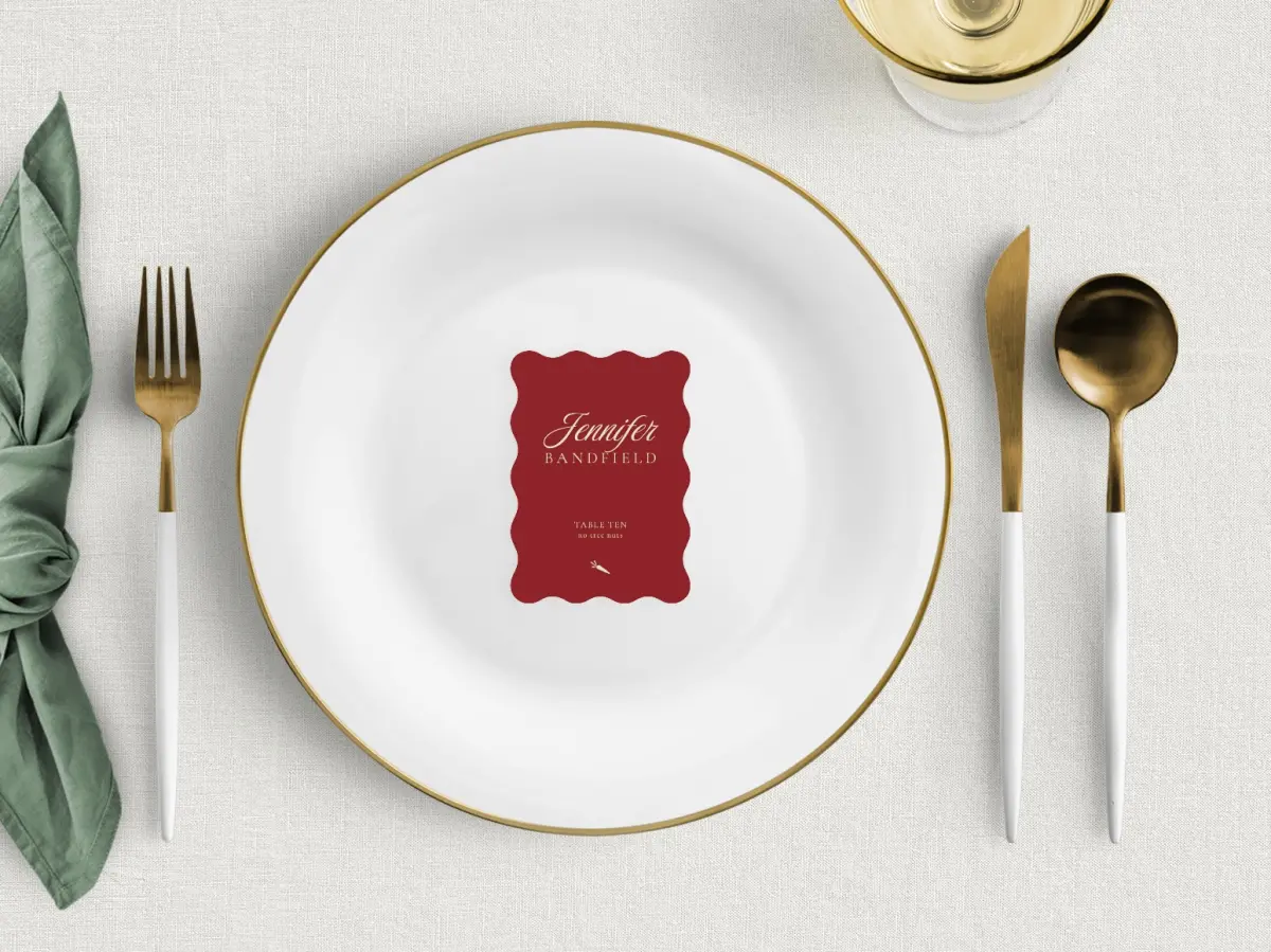 Wavy Place Cards