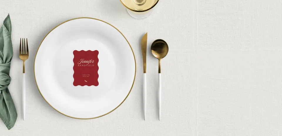 Wavy Place Cards