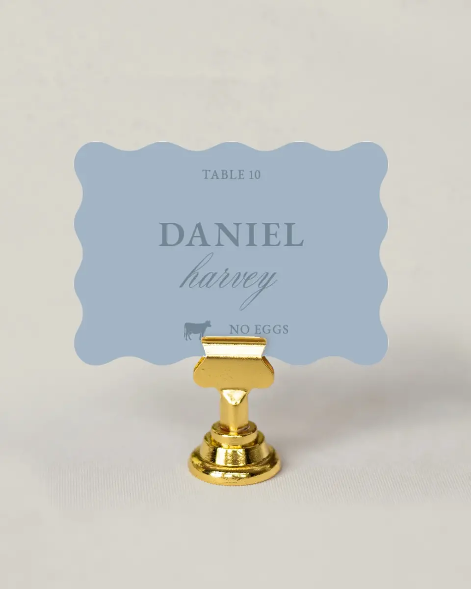 This is a 2.5" x 3.5" Wedding Place Card called Pressed Petals printed in full color on Premium Smooth paper