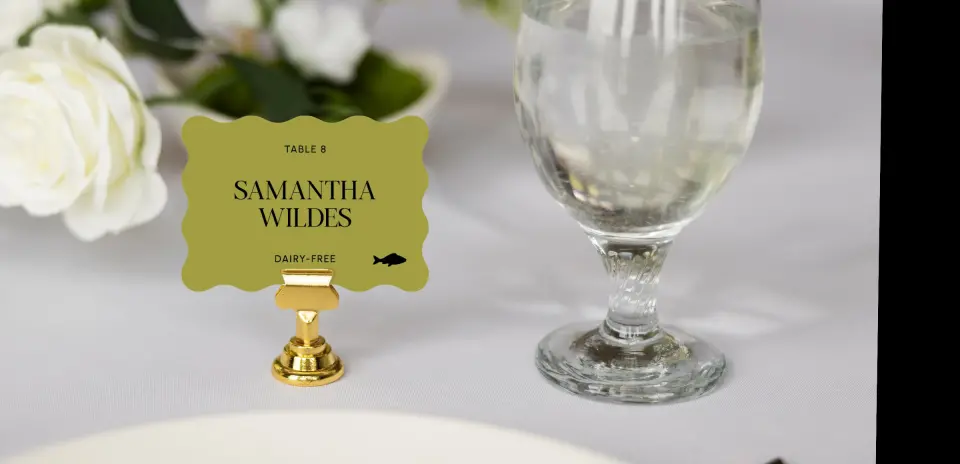 Wavy Place Cards