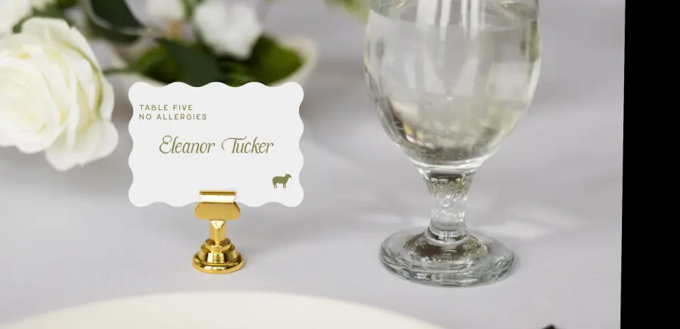 Wavy Place Cards
